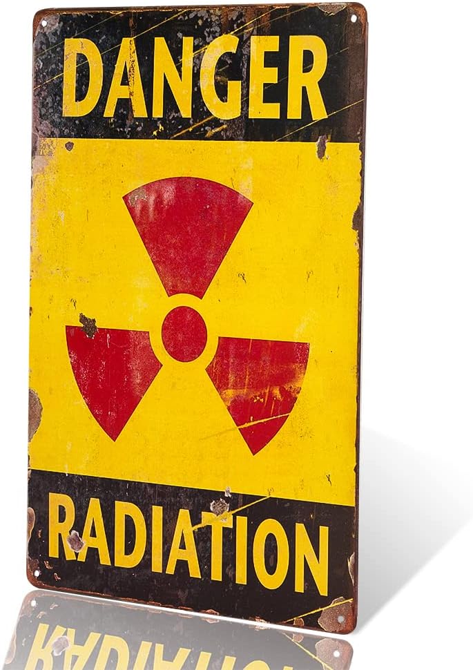 dingleiever-Danger Sign-Danger Radiation Allied Military Vintage tin Sign -Outdoor Funny Signs