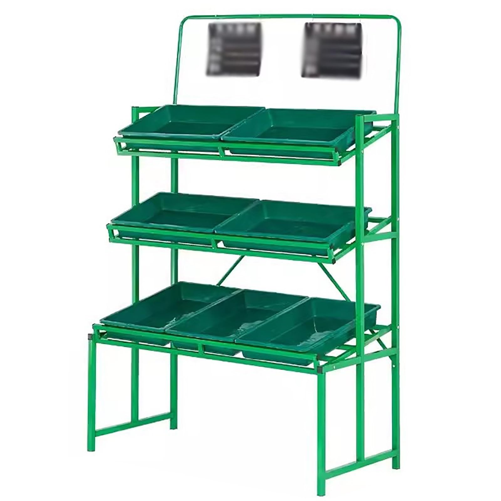 Estante de verduras de 3 niveles resistente, soporte industrial que soporta hasta 330 libras