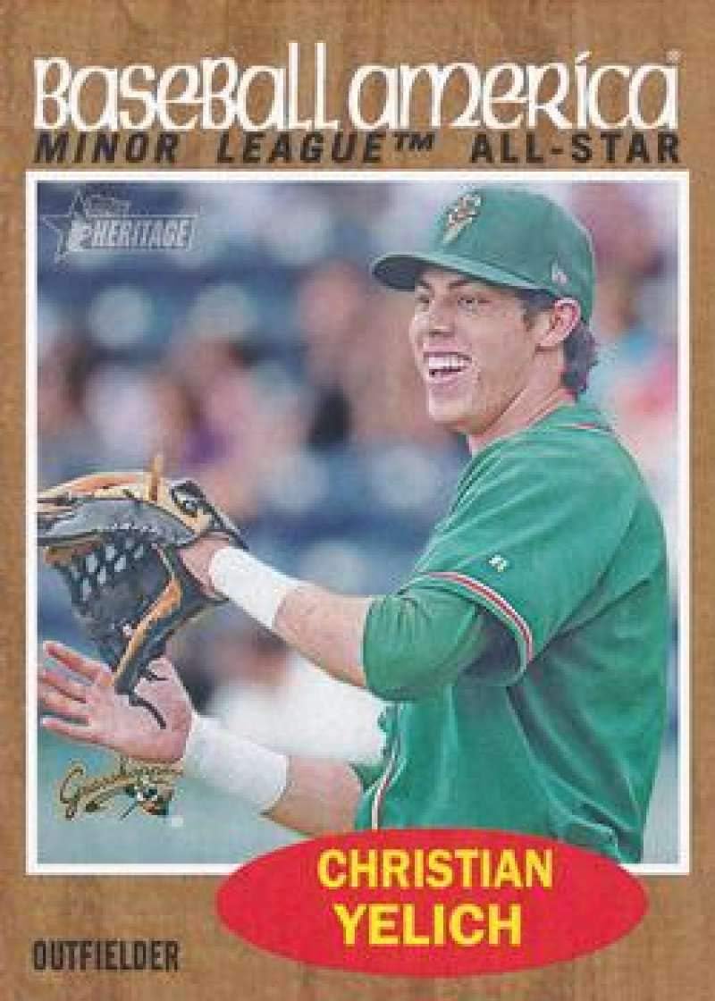 2011 Topps Heritage Minor League #243 Christian Yelich RC - Greensboro Grasshoppers (Florida Marlins/Milwaukee Brewers) MLB Baseball Card (SP - Short Print) NM-MT