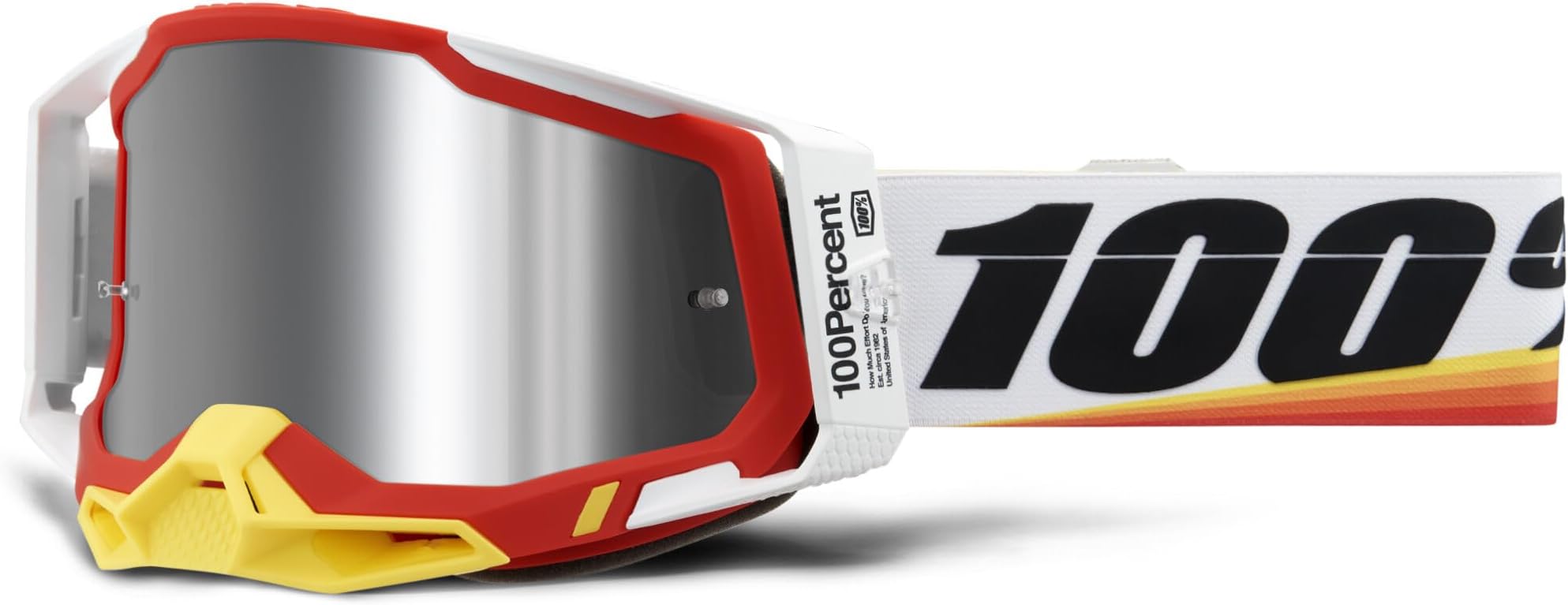 100% Unisex Racecraft 2 Goggles — Mirrored Lens Glasses (pack of 1)