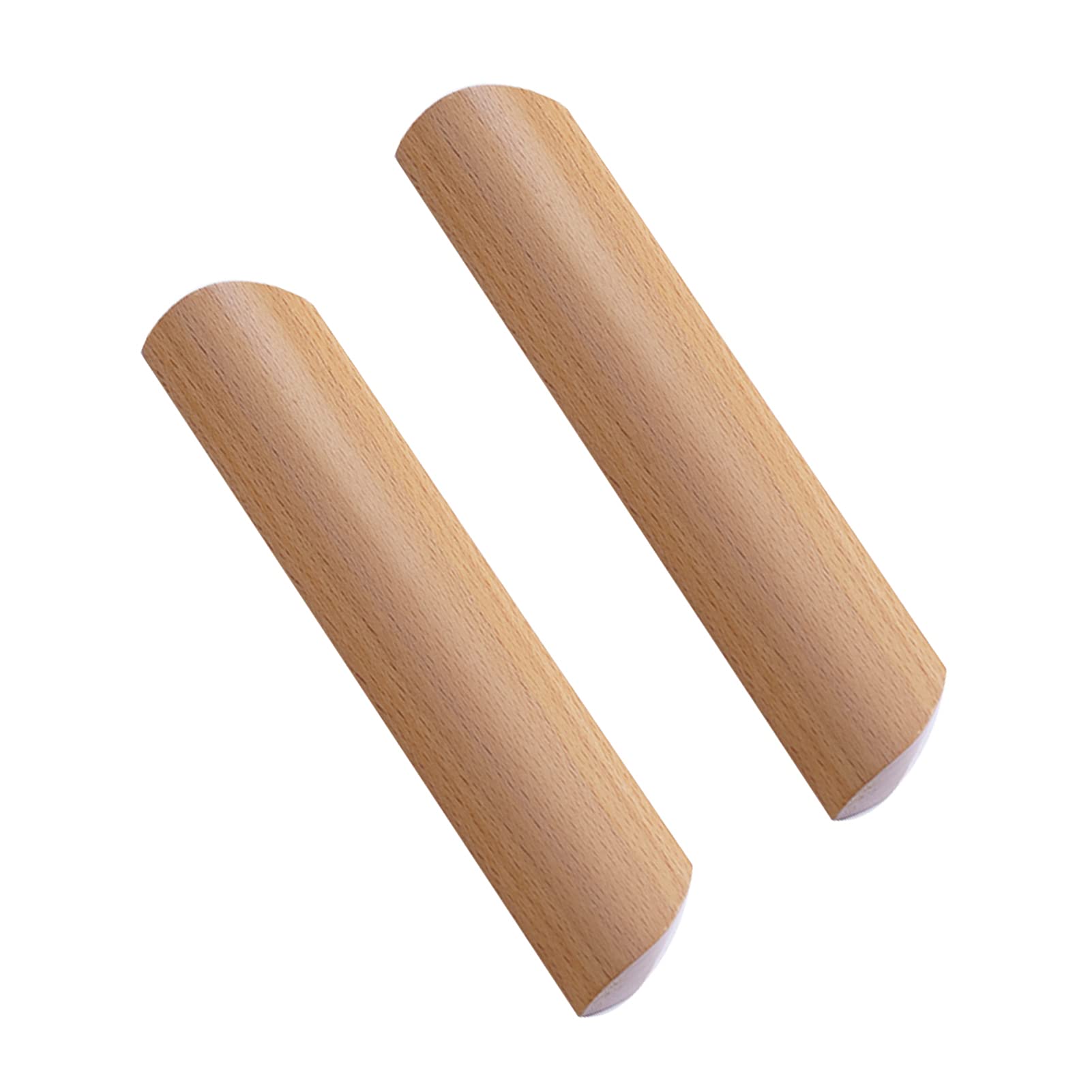 Niusabou One Color Single Hole Handle, Semicircle Solid Beech Wood Drawer Pulls 2Pcs Cabinet Handles Multiple Hole Distances(Hole Distance 192Mm)