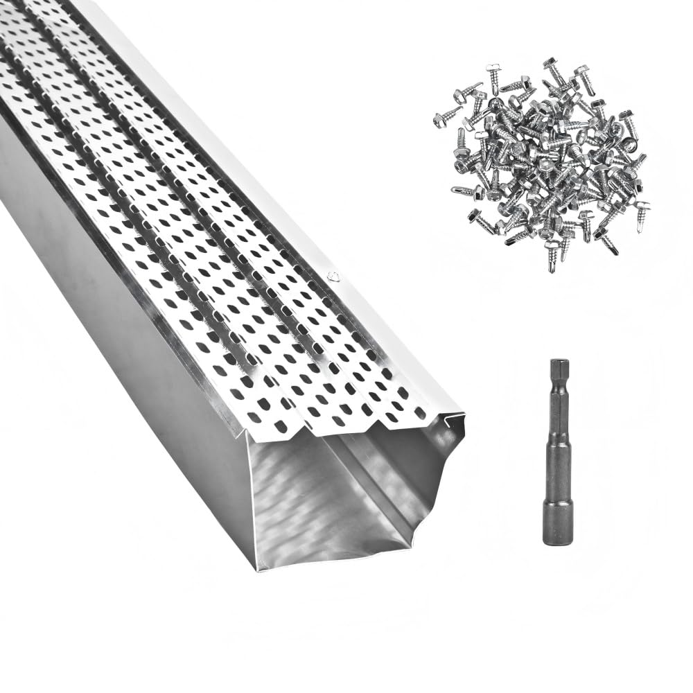 Photo 1 of *MISSING PARTS*
Gutter Guards 5 Inch, Aluminum Gutter Cover System, Easy DIY Leaf Guard for Gutters fits Any Roof Gutter Type (80 feet-20pcs)