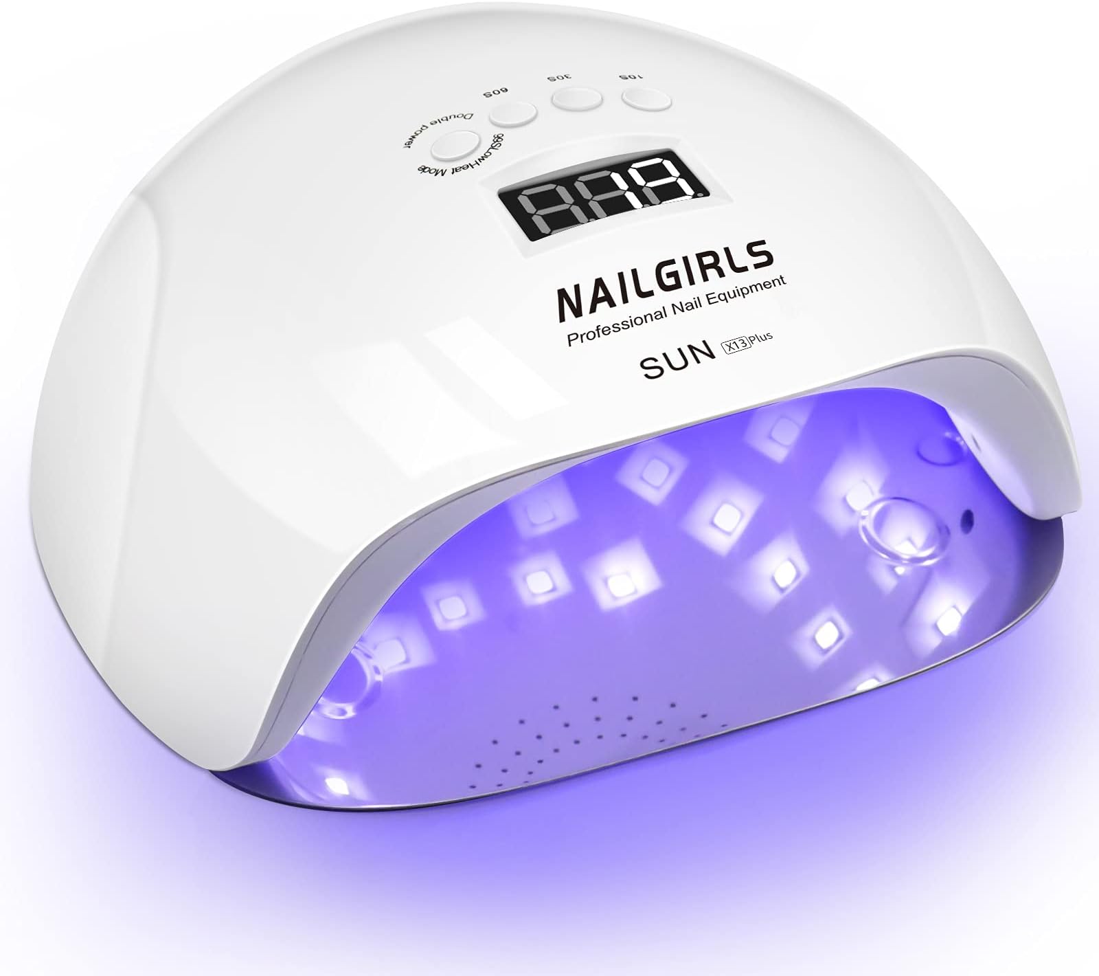 NAILGIRLS UV LED Nail Lamp, 150W Gel Polish Nail Dryer, 4 Timer Presets, Auto Sensor, Detachable Base, Nail Art Tools for Fingernail