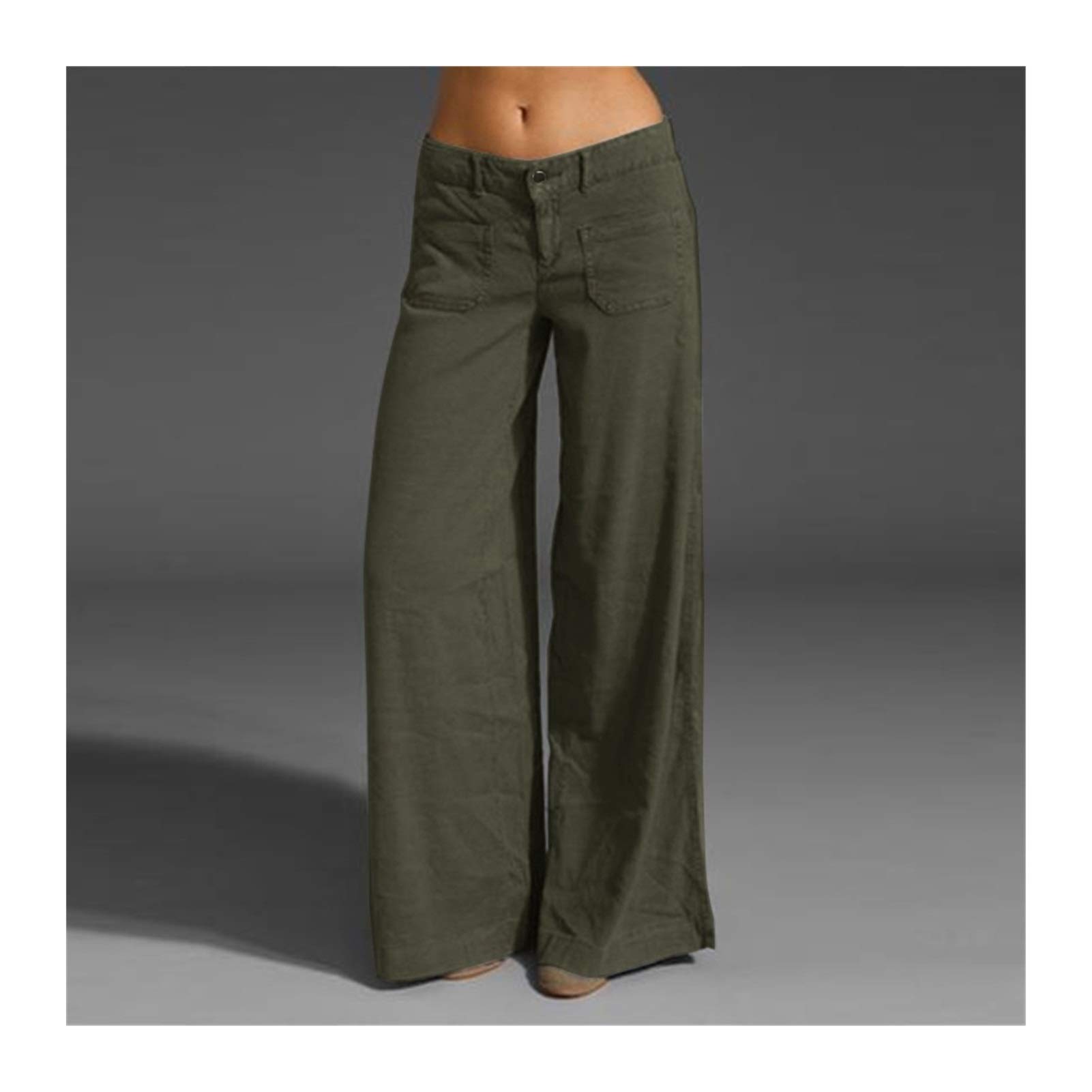 Homeilteds Vintage Elegant Wide Leg Pants Women Summer