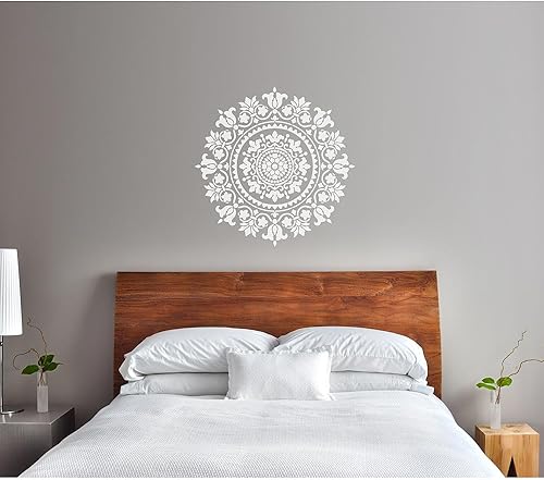 Miniatura 4 de Plantilla de mandala de gratitud para paredes, plantilla de mandala de pared, plantilla reutilizable, calcomanía Better Than Mandala, plantilla de