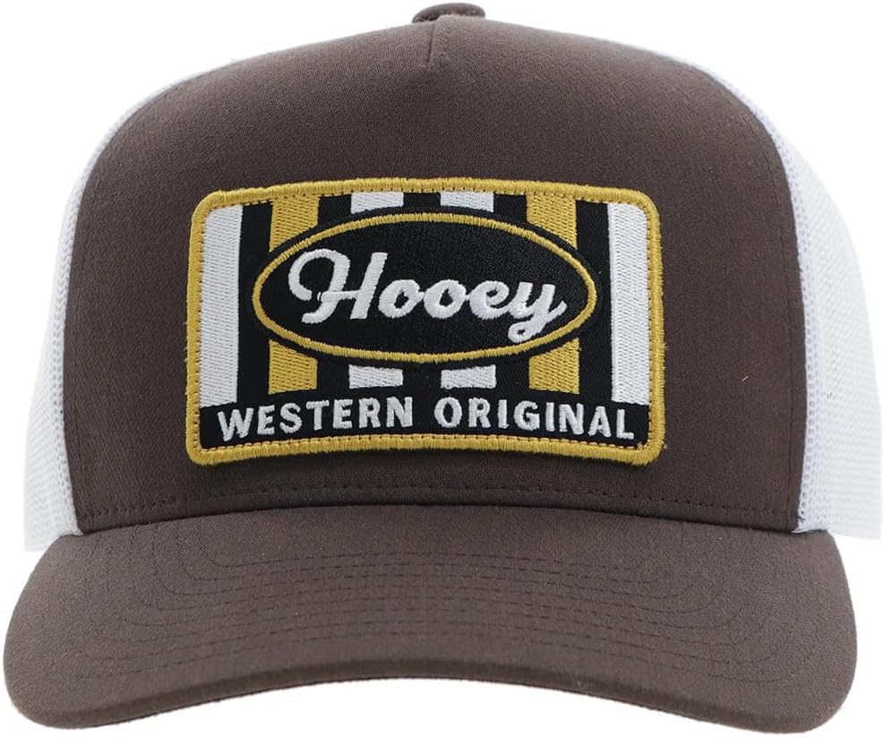 HOOEY Sudan Western Original Patch Trucker Hat – Adjustable Snapback Mesh Baseball Cap - Trucker Hat for Work & Casual Wear
