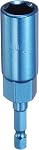 HARFINGTON Conducteur d'écrou 12mm Chaussette Hex Drive CR-V Outils à clé à vis en acier avec jarret à hexagone à changement rapide 1/4" pour perceuses de puissance Conducteurs d'impact, Bleu