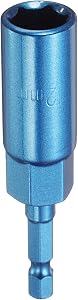HARFINGTON Nut Driver 12mm Hex Drive Socket CR-V Steel Power Screw Drill Bits Socket Wrench Tools with 1/4" Quick Change Hex Shank for Power Drills Impact Drivers, Blue