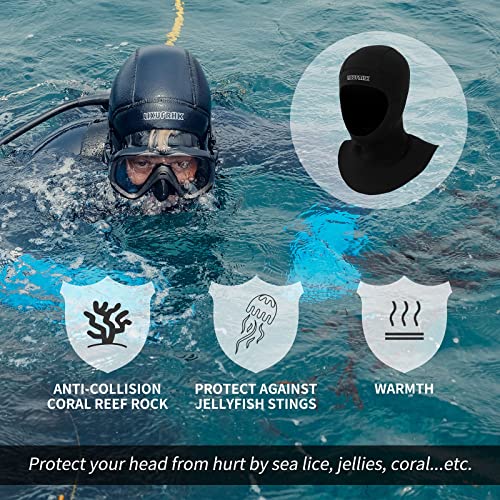 Neoprene Wetsuit Scuba Diving Hood for Men Woman Diving Snorkeling Kayaking Swimming Sailing Canoeing Surfing Water Sports/L - Thumbnail 4