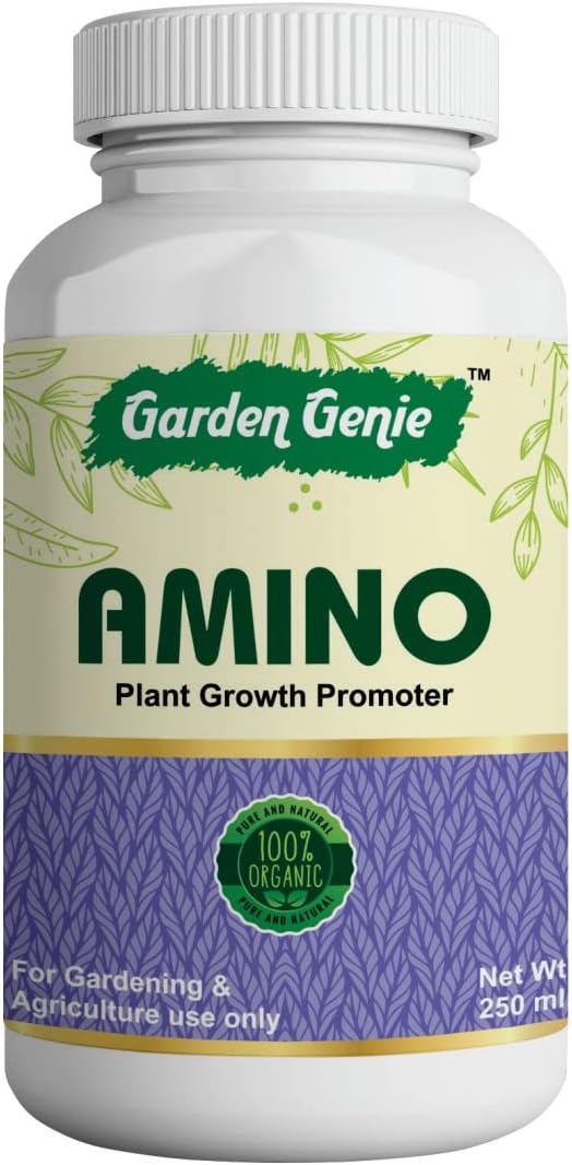 Garden Genie Amino Acid Liquid Fertilizer for Plants | Organic Bio Stimulant Plant Food & Growth Booster for Indoor, Outdoor & Home Gardening, 250ml