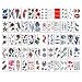 60 Sheets Colourful Temporary Tattoo Stickers Various Designs Removable Waterproof Temporary Tattoos Body Art Sticker Sheet Paper (Red Lips, Butterflies, Skeletons, Feathers, Flowers, Diamonds Etc.)