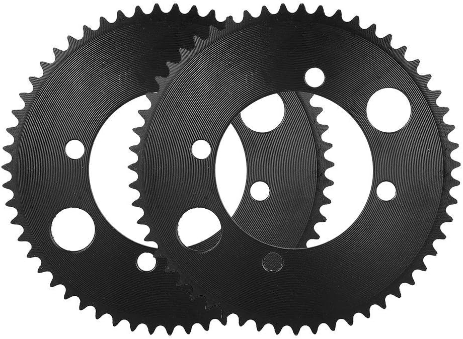Teeth Sprocket Kit, 2pcs 25H 55T 54mm Tooth Rear Sprocket Fits for Mini Motorcycle ATV Quad Bike Black