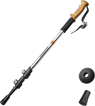 BISONBERG Trekking Pole, 65-130 cm Adjustable Height, Stainles Steel Walking Stick with EVA Handle