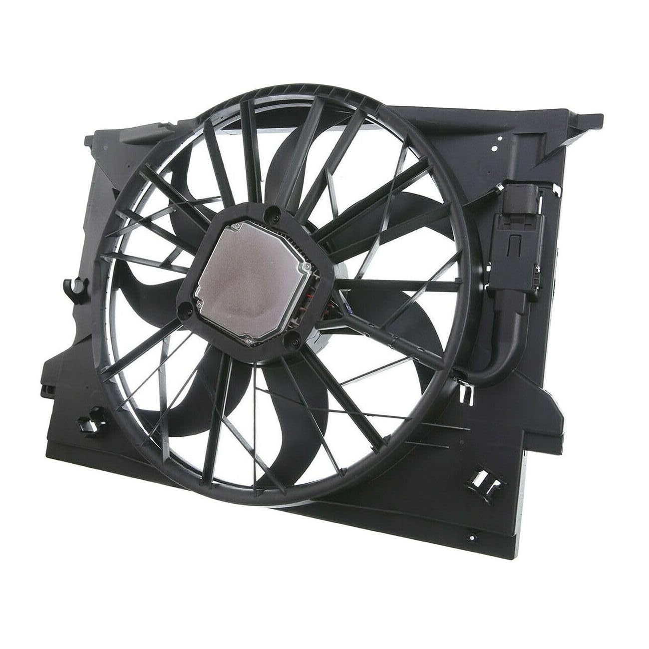 EFCUCLP 1pc Radiator Cooling Fan Assembly W2 W29 for Benz for CLS350 07-09 for CLS55 AMG 06 for CLS550 07-09 for E350 06-09 for E550 07-09 for E320 03-05 07-09 for E500 03-06 for E55 AMG 03-06