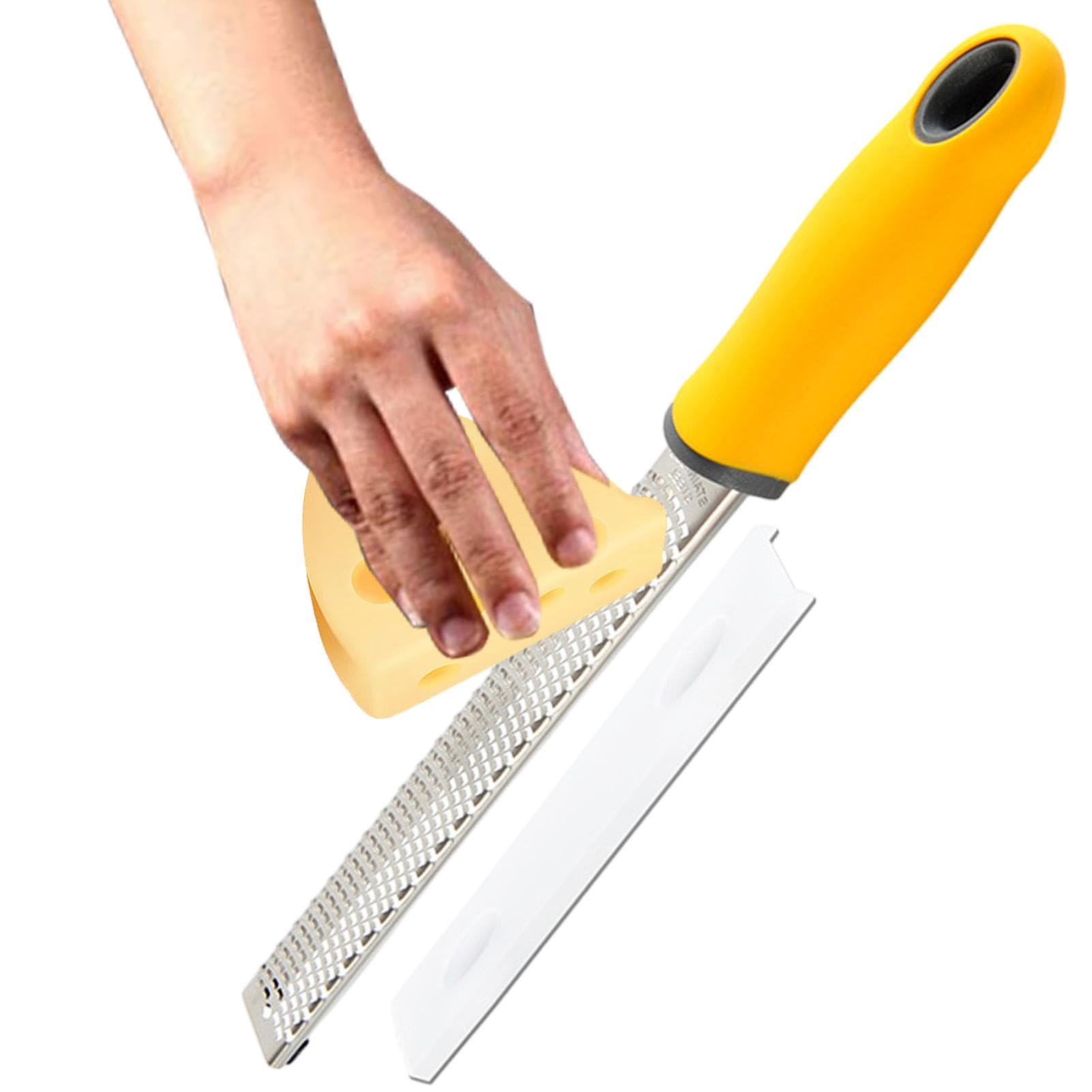 Râpe à Fromage Portable En Inox Avec étui Protecteur - Petite Brosse Incluse - Pour Fromage, Citron, Chocolat, Cuisine Antidérapante