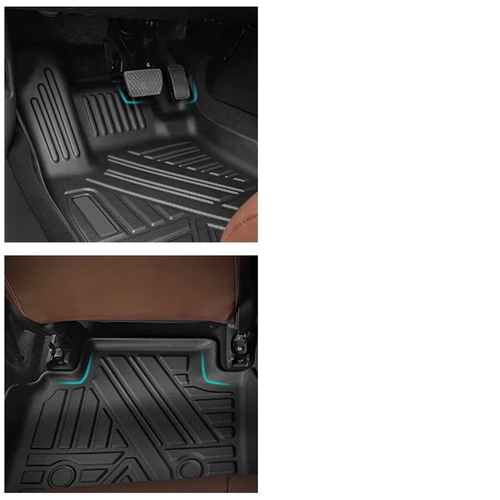 maty samochodowe Pasuje do Po i rsche pasuje Macan 2014-2022 gumowe dywaniki samochodowe mata bagażnika akcesoria wodoodporne(Floor mats 1set)