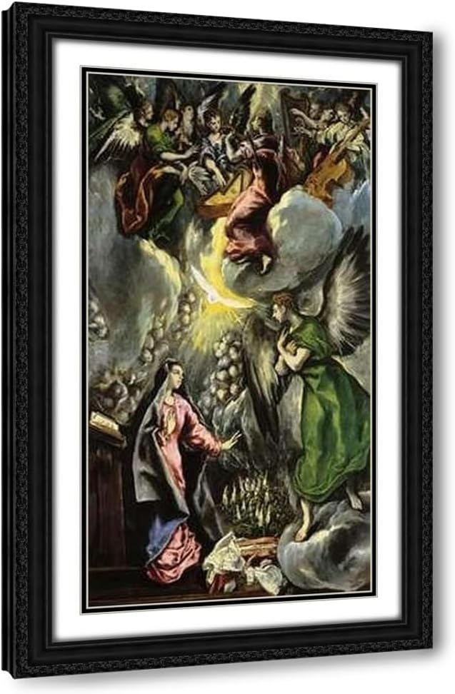 ArtDirect The Annunciation Custom Framed Art Print Giclee Print or Canvas Options with Various Sizes and Customization by Greco, El