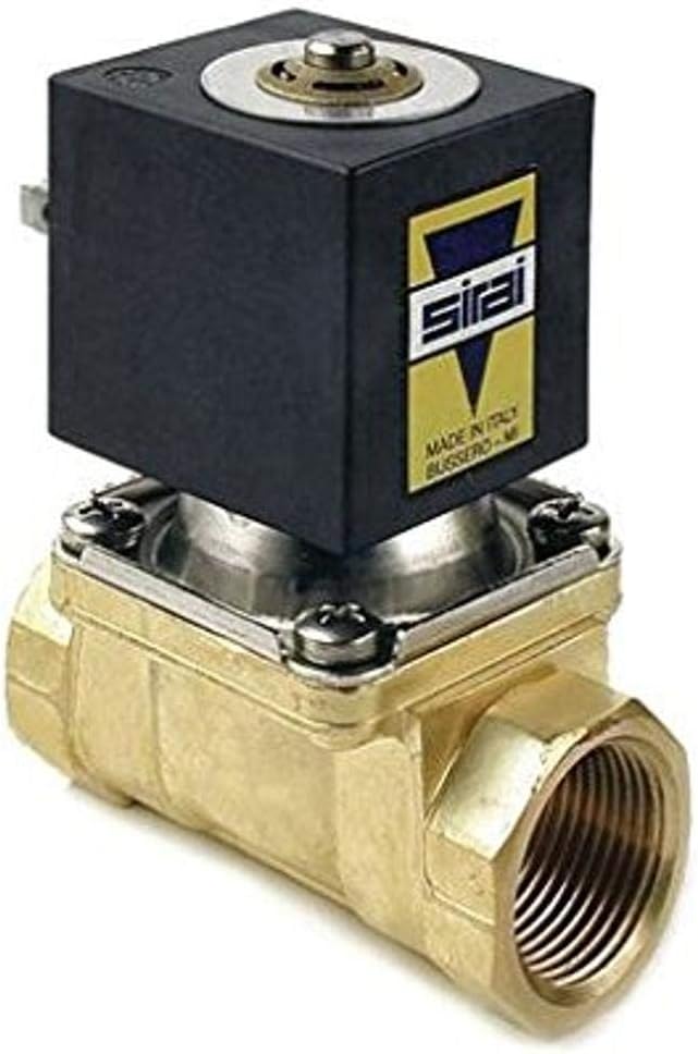 Sirai L133BB183A10AH6 Brass Body Pilot Operated General Service Solenoid Valve, 3/8" Pipe Size