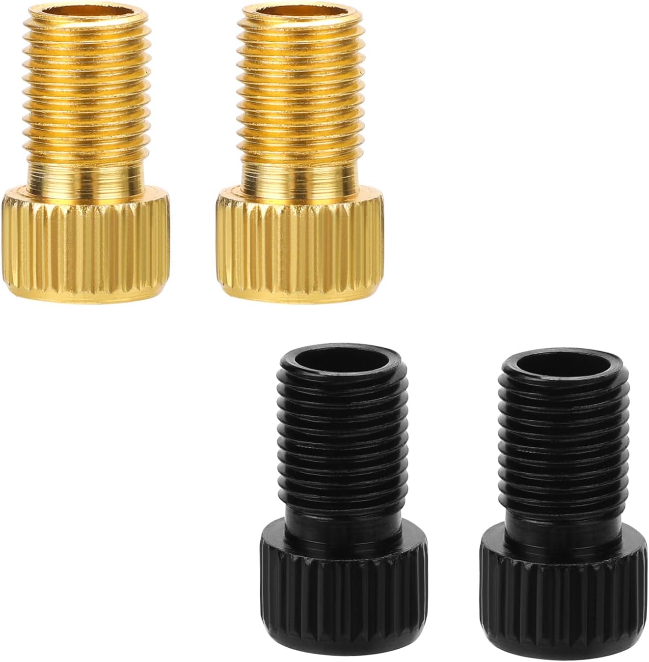 Qkurt Presta to Schrader Bike Valve Adapter, Aluminum Alloy Adapter Converter Bicycle Valve