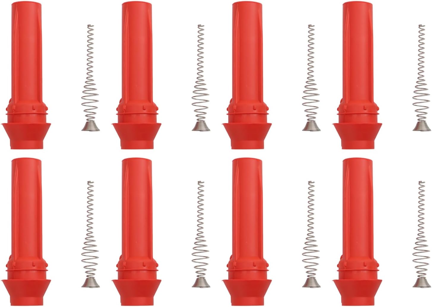 TRQ Performance Performance Ignition Coil Boot Set Red Compatible with 2017-2019 Ford E-350 Super Duty 2010-2014 F-150 2011-2020 F-250 Super Duty F-350 Super Duty