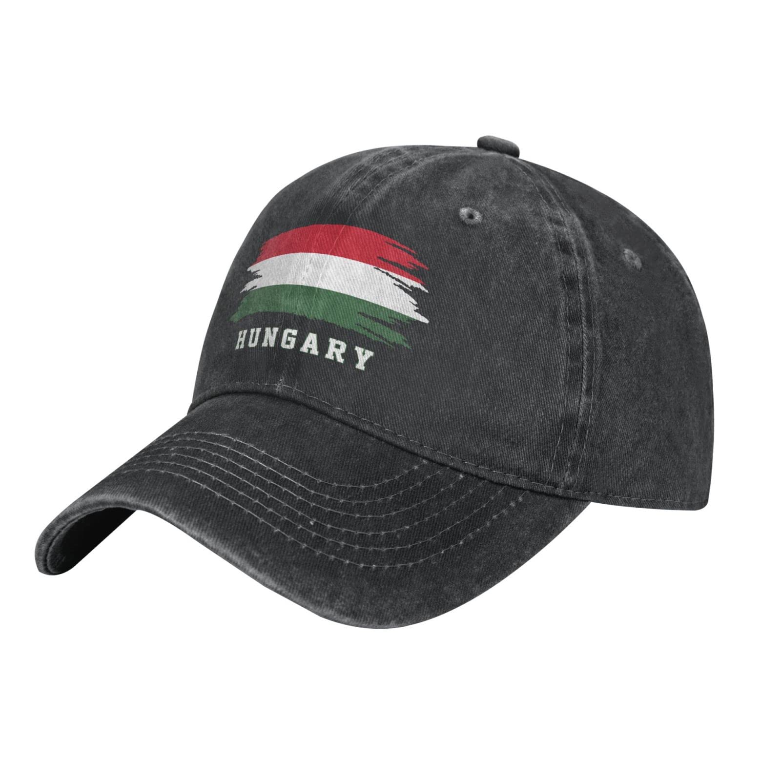 YINGD Cowboy Baseball Cap Hungary Flag Hungarian Adjustable Sun Hat Breathable Unisex Baseball Cap for Men Women