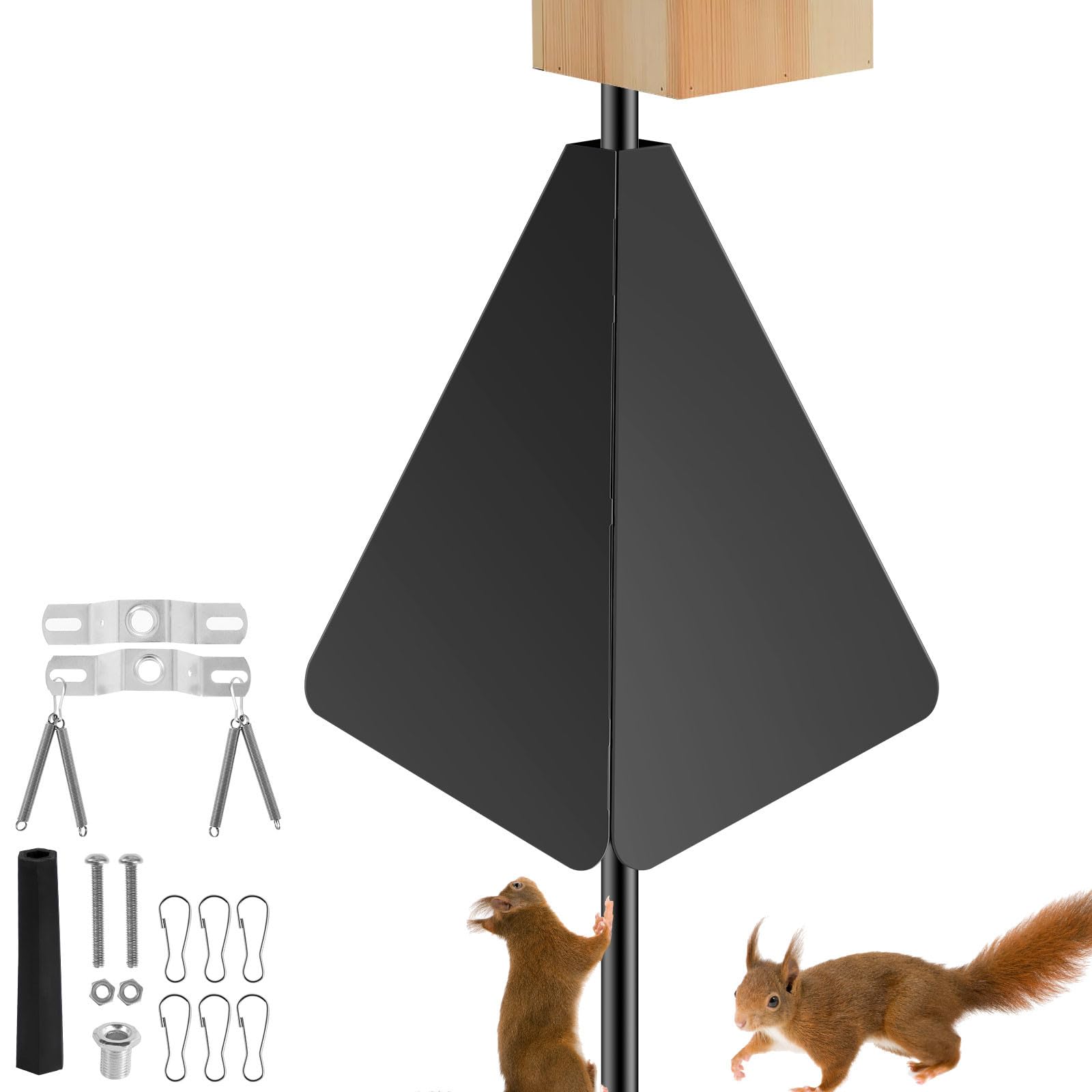 Pcapzz Squirrel Baffle Wrap Around Squirrel Stopper Dome Metal Squirrel Guards For Bird Feeders, Outside Pole Mount Bird House Guard For Squirrels Raccoons And Rodents