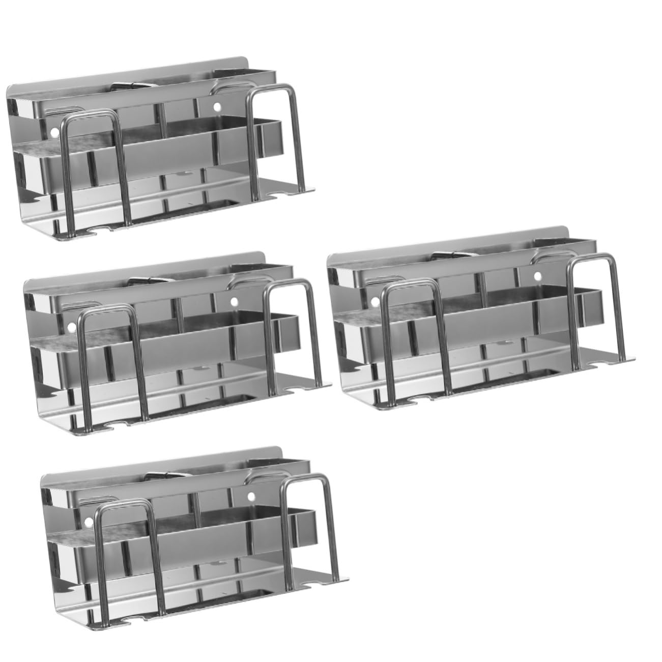 Cabilock 4 Soportes para Cepillos De De Acero Inoxidable Soporte para Cepillos De Estante De Baño Sin Perforaciones Soporte para Cepillos De De Metal Soporte