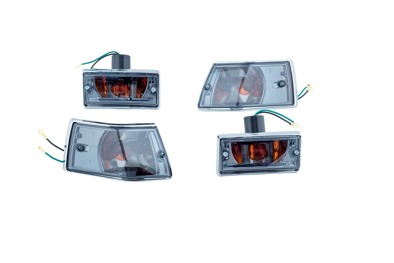 one Camamoto Complete Kit Front and Rear Smoke Compatible with Piaggio Vespa PX Rainbow - LML / 125-150-200/1977 to 1984