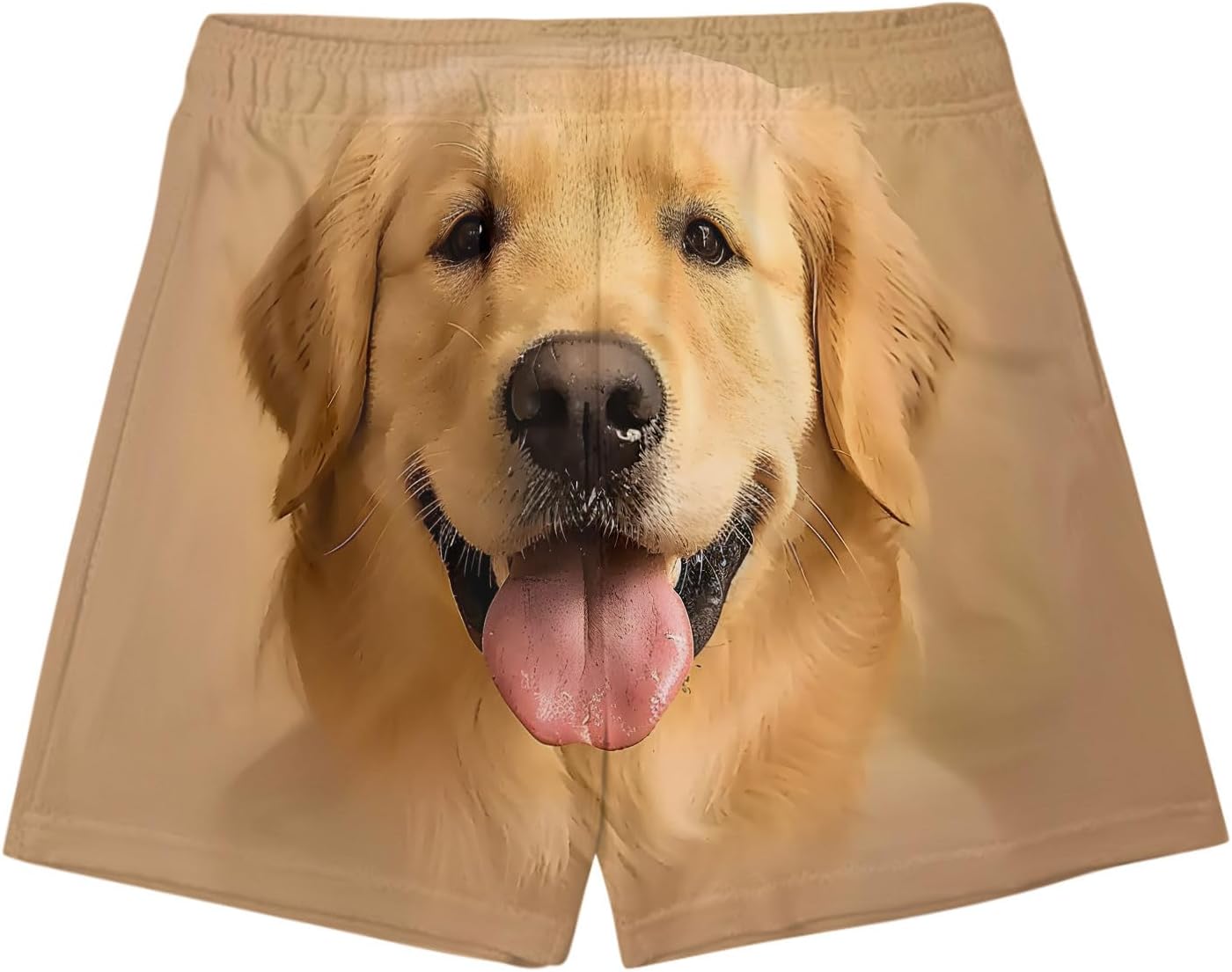 Men's Funny Print Swim Trunks - Beach Shorts with Butt Dog Print, Quick Dry Elastic Waist Board Shorts for Swimming