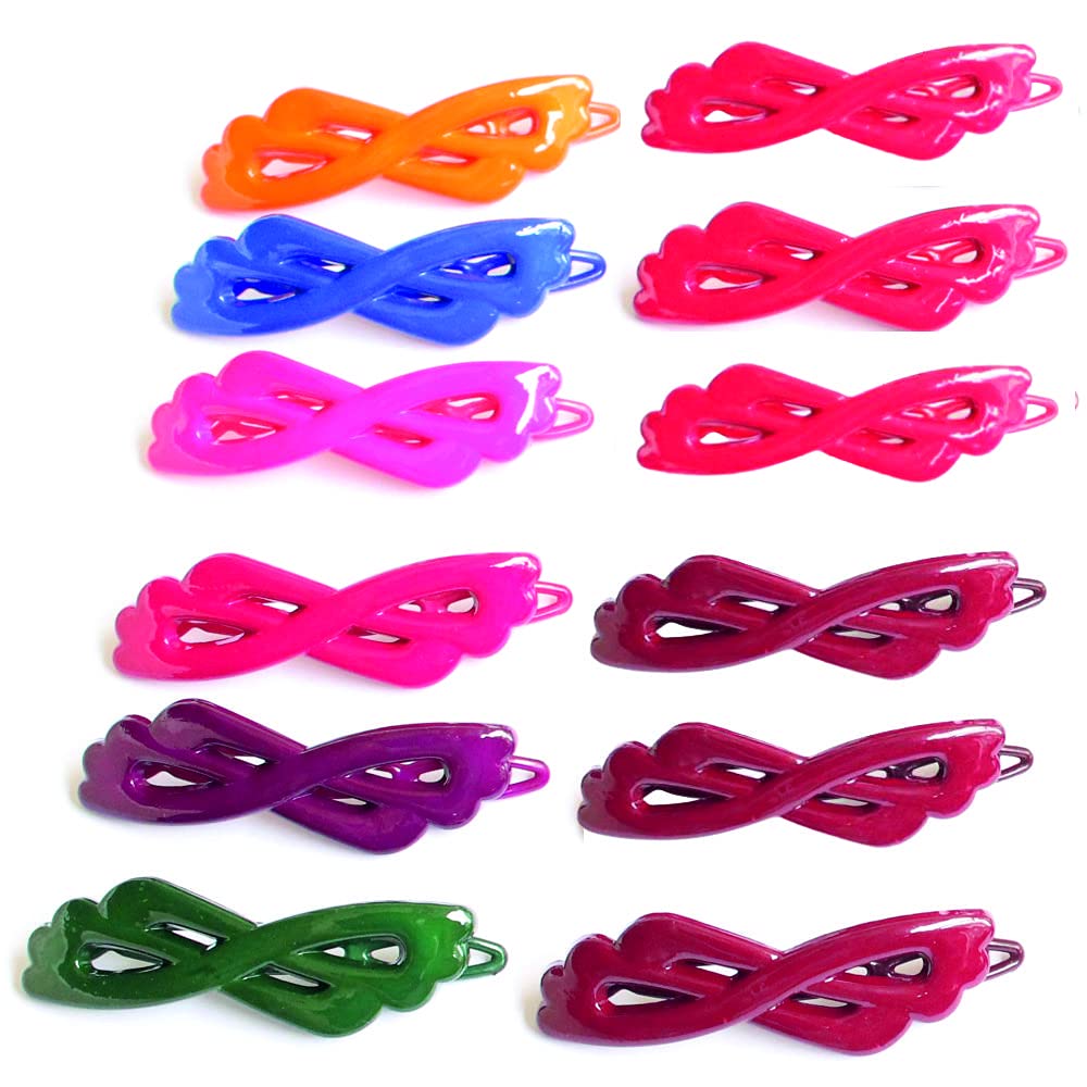 WESTEND Plastic Banana Barrette Hair Clip for Women - Set of 12 ( Multicolour ) (B08GJR2TTK) Amazon Price History, Amazon Price Tracker