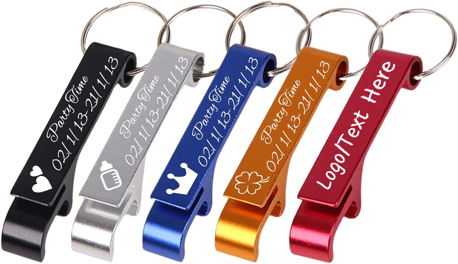 Amlion Custom Personalized Bottle Opener Keychains Bulk Engraved with Logo Text for Men Women Wedding Party Favors Gifts