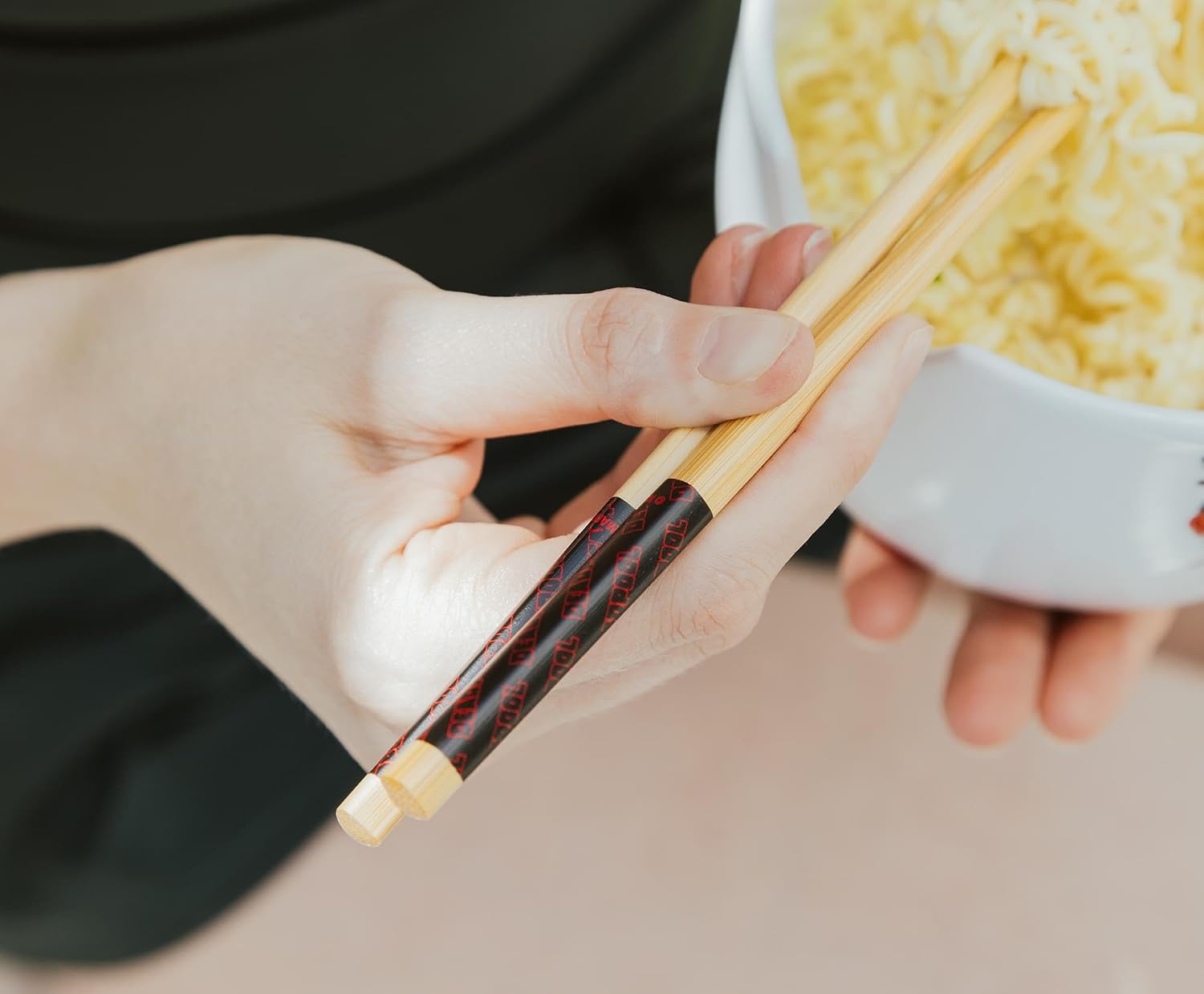 Deadpool Marvel Icons Ceramic Ramen Dinnerware Set | Includes 20-Ounce Noodle Bowl and Wooden Chopsticks