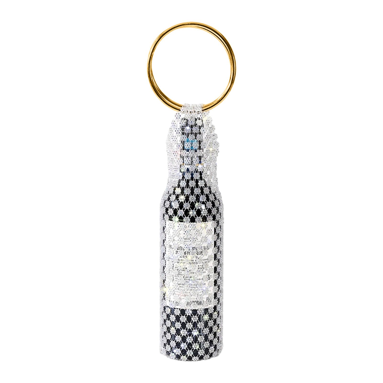 Shntig Clear Beverage Case with Detailed Craftsmanship Great for Bridal Celebrations and Gatherings Festive Liquor Presentation Bag