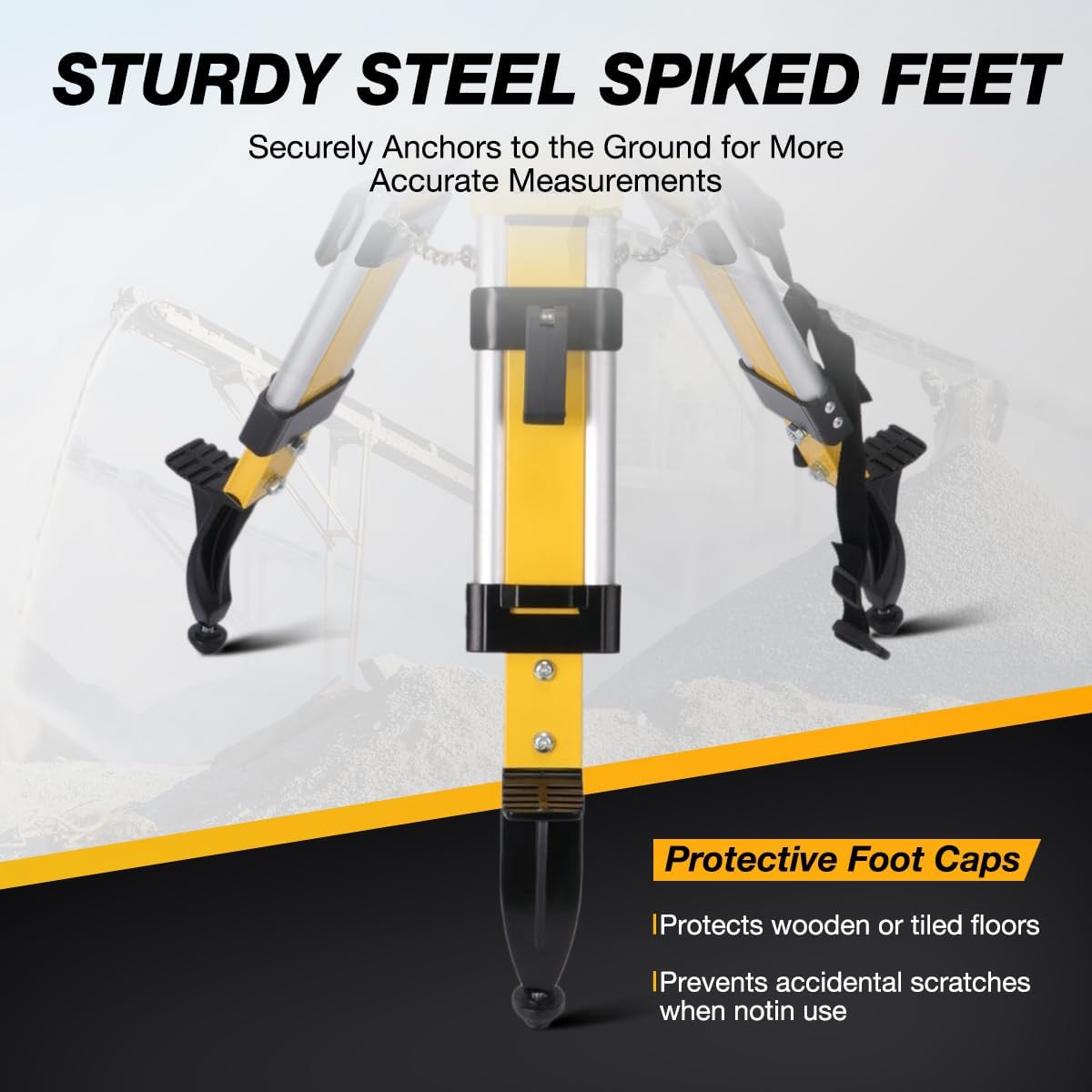 Elevator Tripod for Laser Level, Surveying Instruments With Adjustable Legs for Cross Rotary Lasers
