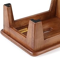 Vista 6 de CONSDAN Step Stool for Bed - USA Grown Oak, Wooden Stool for Adults and Seniors, 6.5" High, Non-Slip Mat, No Assembly Needed, Solid Wood, Chocolate