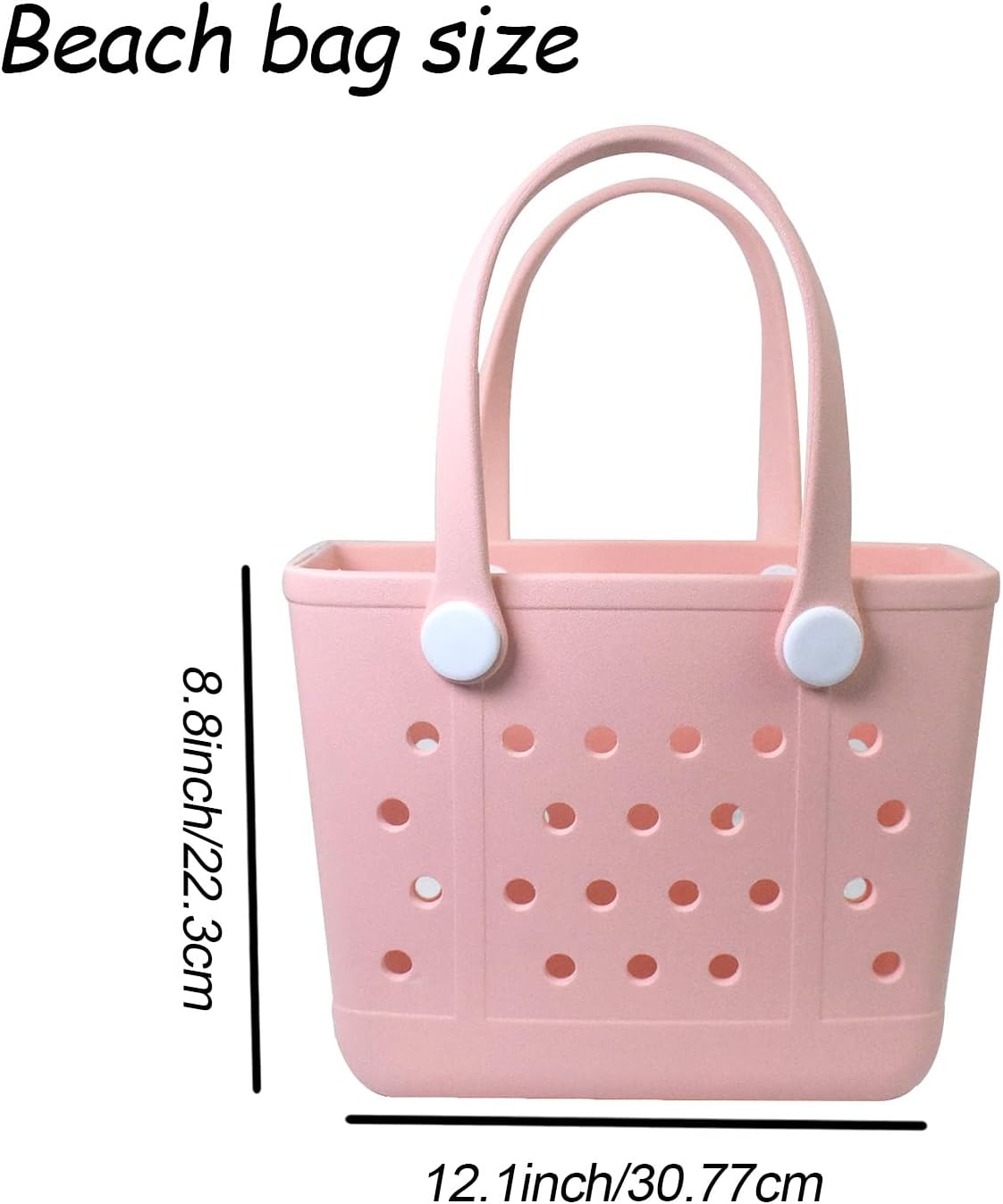 Beach Bag Rubber Tote Bag Waterproof Travel Bags Washable Open Tote Bags for Beach, Sports and Picnic - Image 3