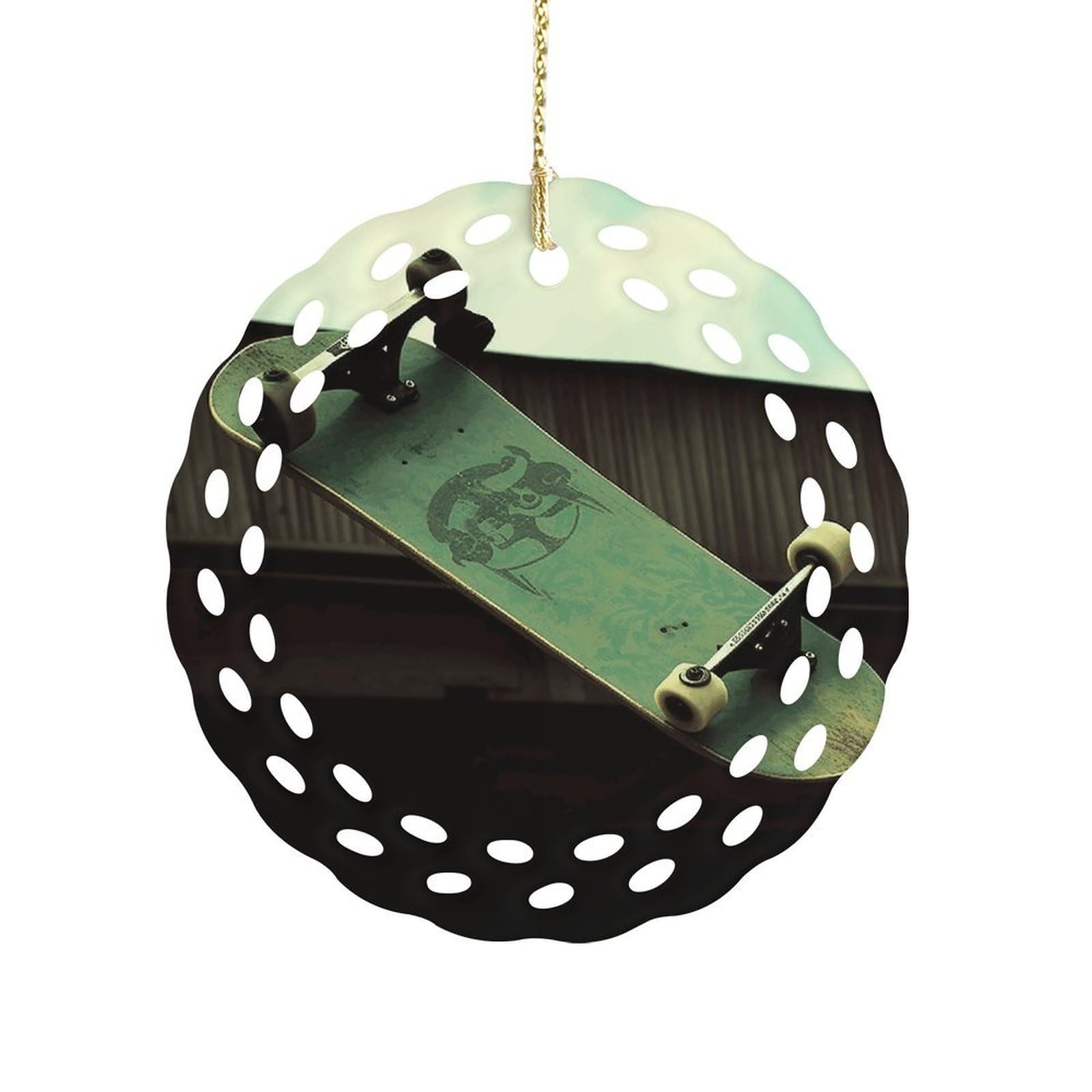 Wsoihfec Style Skateboardhanging Ornaments For Tree- Christmas Ornaments,Home Decor | Housewarming Gifts,Ceramic Keepsake For Family, Friends