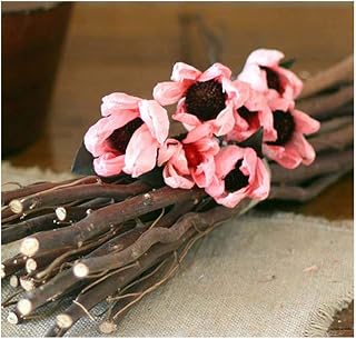 Natural Dried Flower,Preserved Flower Handmade Eternity Flower, Artificial Flower Festival Gifts Home Wedding DIY Decor Gifts - 5Pcs Tulips,Pink