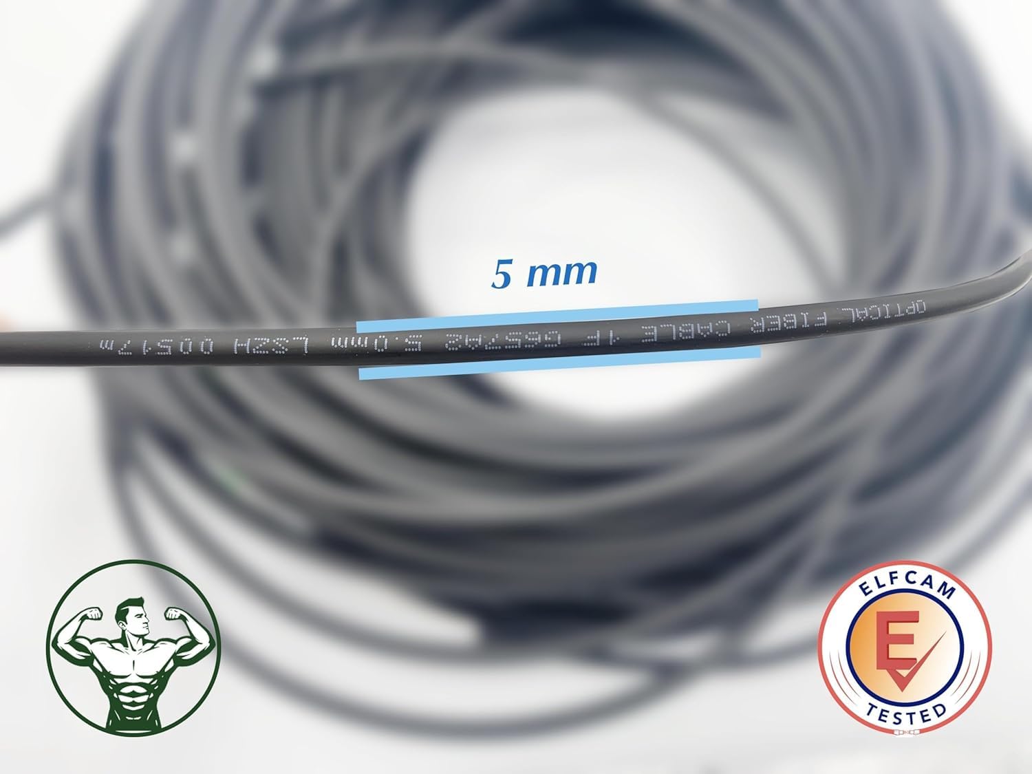 Elfcam - Cavo in fibra ottica OM4 LC/UPC a LC/UPC Duplex multimodale 50/125um ODM 5.0mm, adatto per impianti esterni e interni, 20 metri