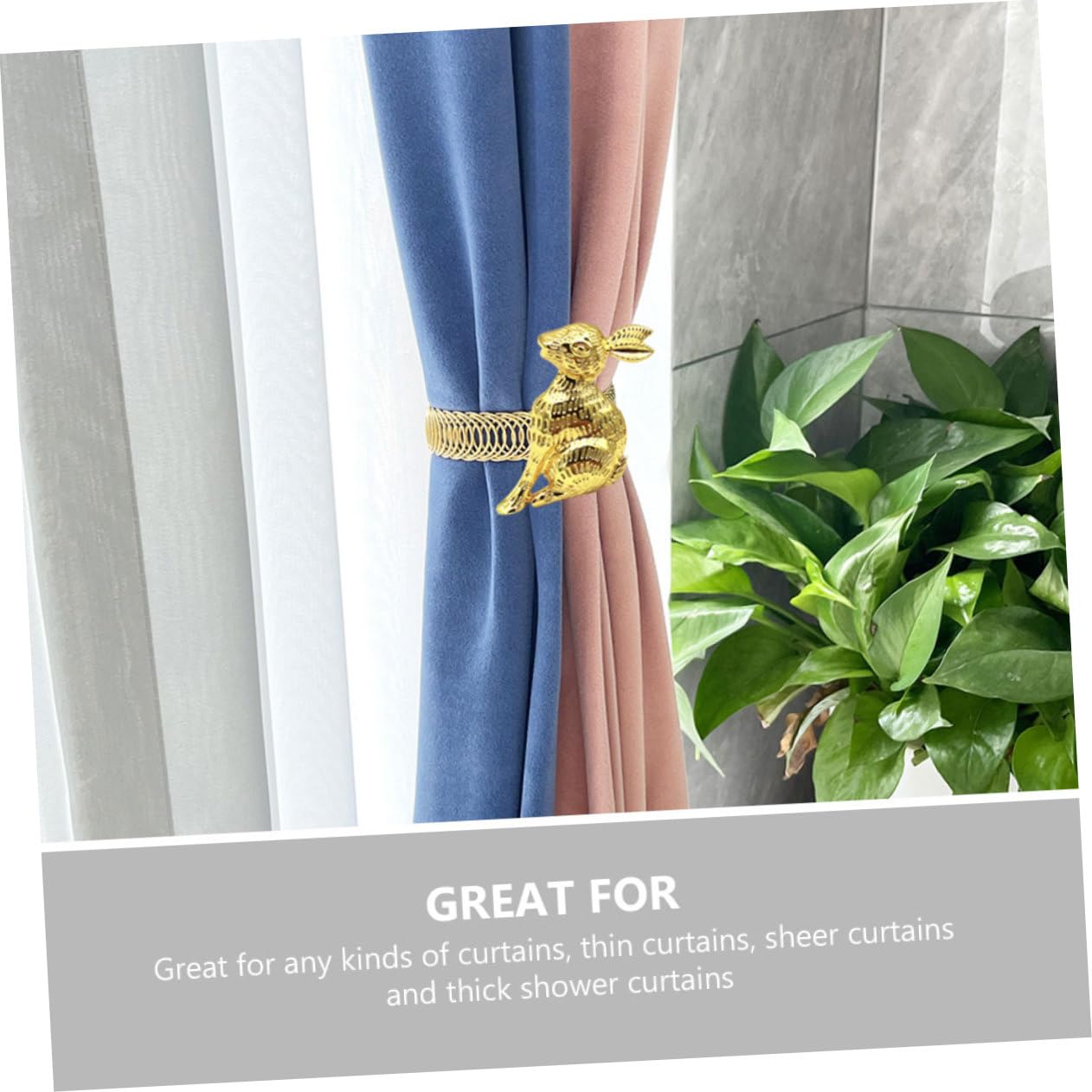 Alipis 4 Ensembles Boucle De Rideau Patères D'extérieur Para Bois De Cerf Guirlande De Verdure Patères Rustiques Ronds De Serviette De Printemps Belvédère Chaud Métal Golden 2 Pièces * 4