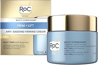 RoC - Multi Correxion Anti-Sagging Firm + Lift Face Cream - 3-in-1 - Hyaluronic Acid - Anti Aging - Under Eye Cream for Puffiness and Dark Circles - Improves Firmness - 50 ml