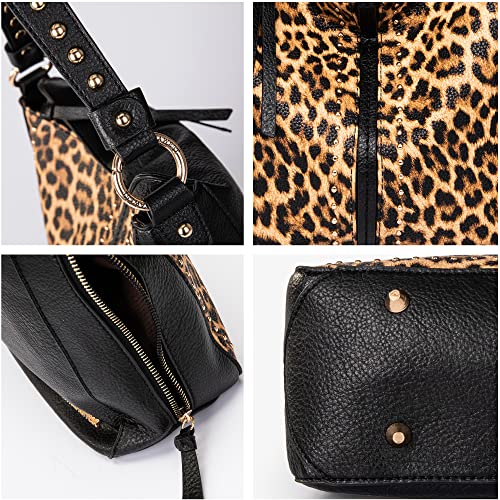 Montana West Chic Shoulder Bag Conceal Carry Purses For Women Hobo Handbag Leather Tote Leopard Print Mbb-Mwc-146Lp #TOP3