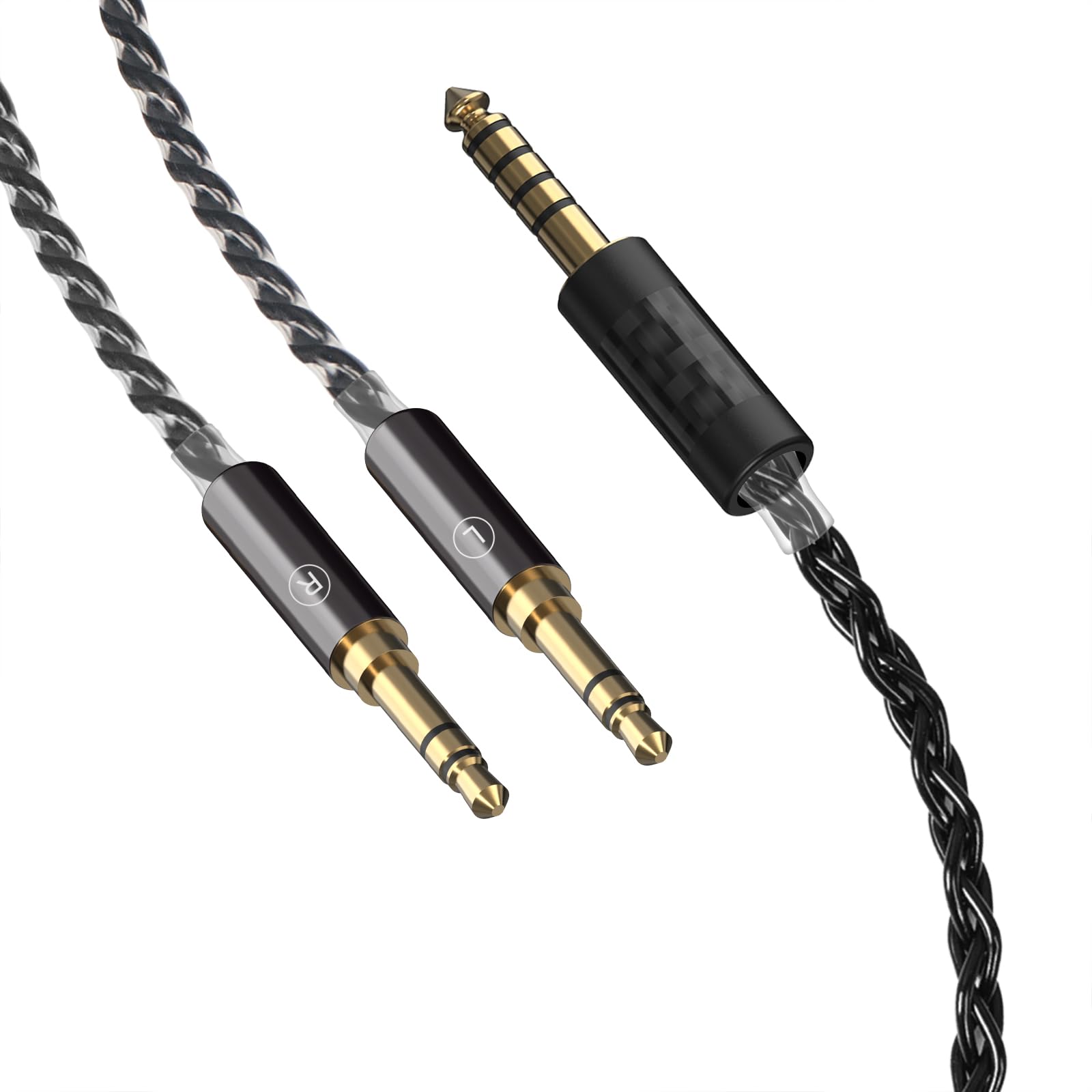 Linkidea Upgrade Audio Cable Compatible with Hifiman Sundara, Ananda, Arya, HE400SE, HE4XX, HE-400i, Denon AH-D600 AH-D7200 6N OCC 4.4mm to Dual 3.5mm