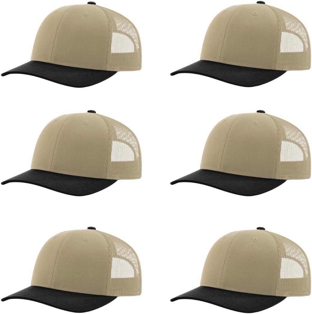 Richardson 112 Classic Six-Panel Adjustable Snapback Trucker Cap | Bulk Packs Available