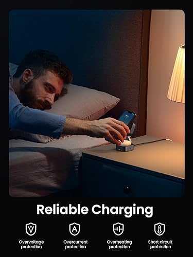 Miniatura 8 de UGREEN MagFlow - Estación de carga plegable magnética, cargador inalámbrico rápido 2 en 1 compatible con iPhone 17 17 Air 17 Pro 17 Pro Max 16 15 14