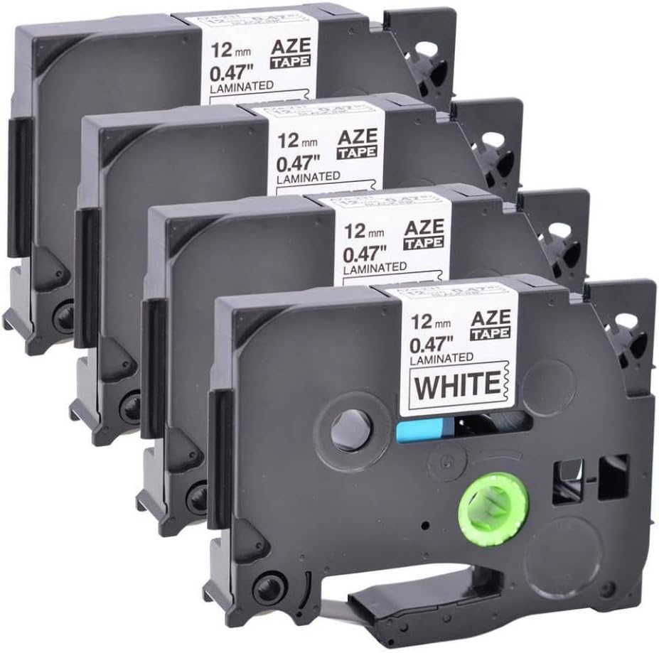 brother P-touch用ラベルシール （12mm ｸﾛ-ｼﾛ) TZe-231 | ノジマオンライン 4PK ラベルテープ TZe 231 TZ 231 と互換性のあるラミネートラベルメーカーテープ PT D210 H110 D600