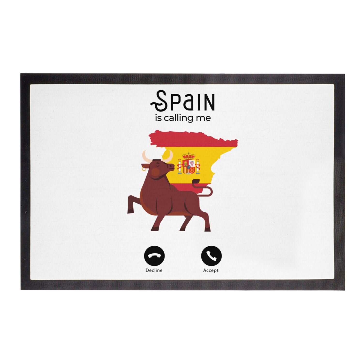 Paillasson Spain is Calling Me tapis de sol pour entrée voyage 75x50cm