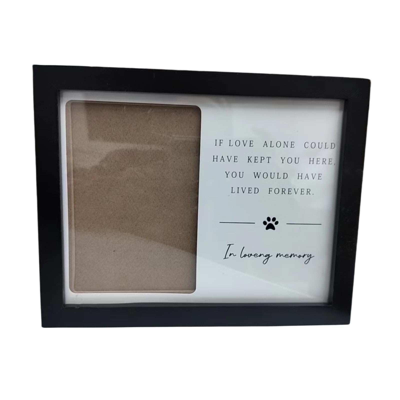 Hsioluted Pet Loss Memorial Frames Glowing Wood Display for 4x6Inch Pet Tributes Photos Holder Pictures Frame Loss Sympathy