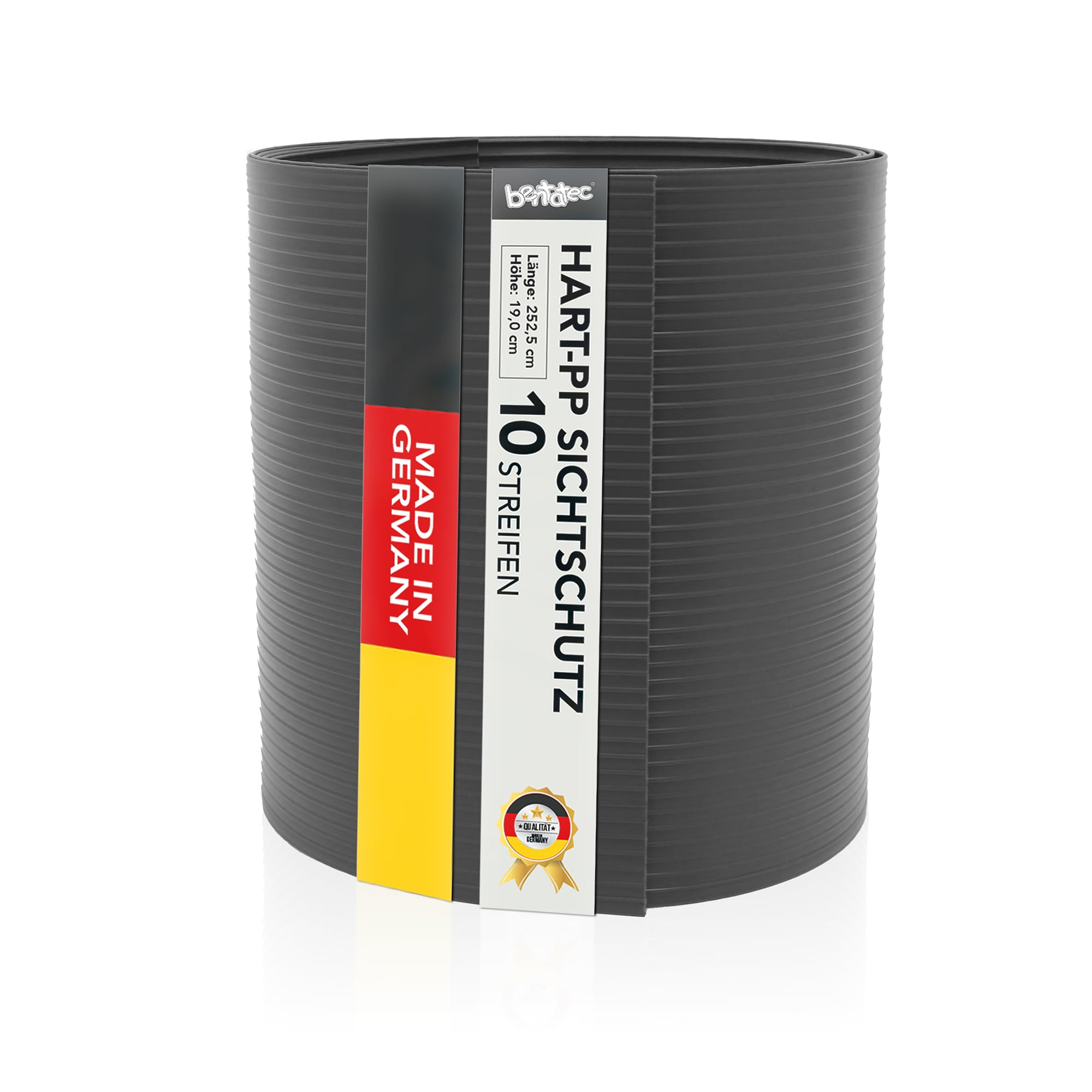 Bentatec Guck Nich® Sichtschutz-Streifen Hart-PP (10 Streifen | Anthrazit (RAL 7016))