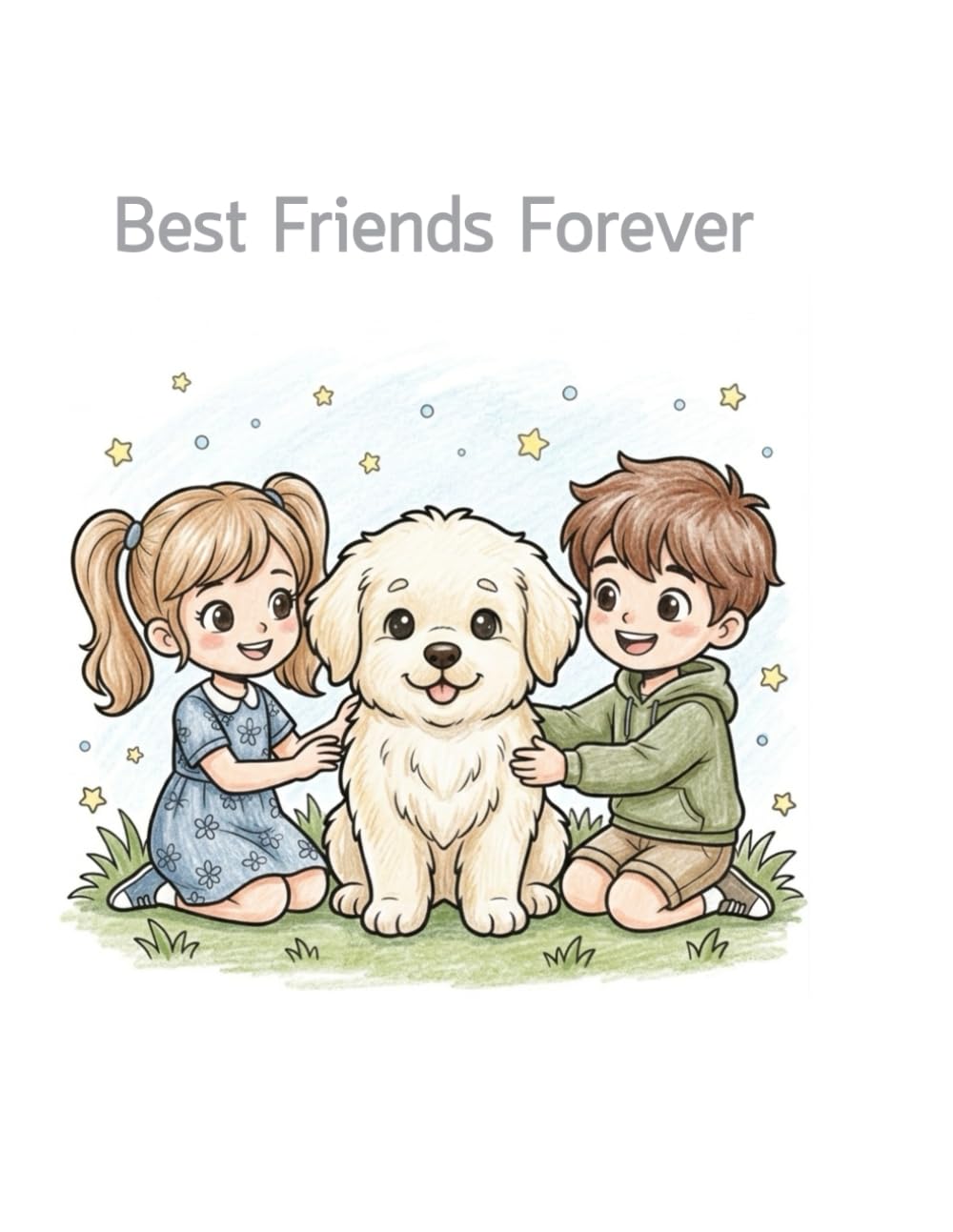 Best Friends Forever Coloring Book: An Adorable Coloring Book About Kids & Their Puppy (Color Book by fundementalm)